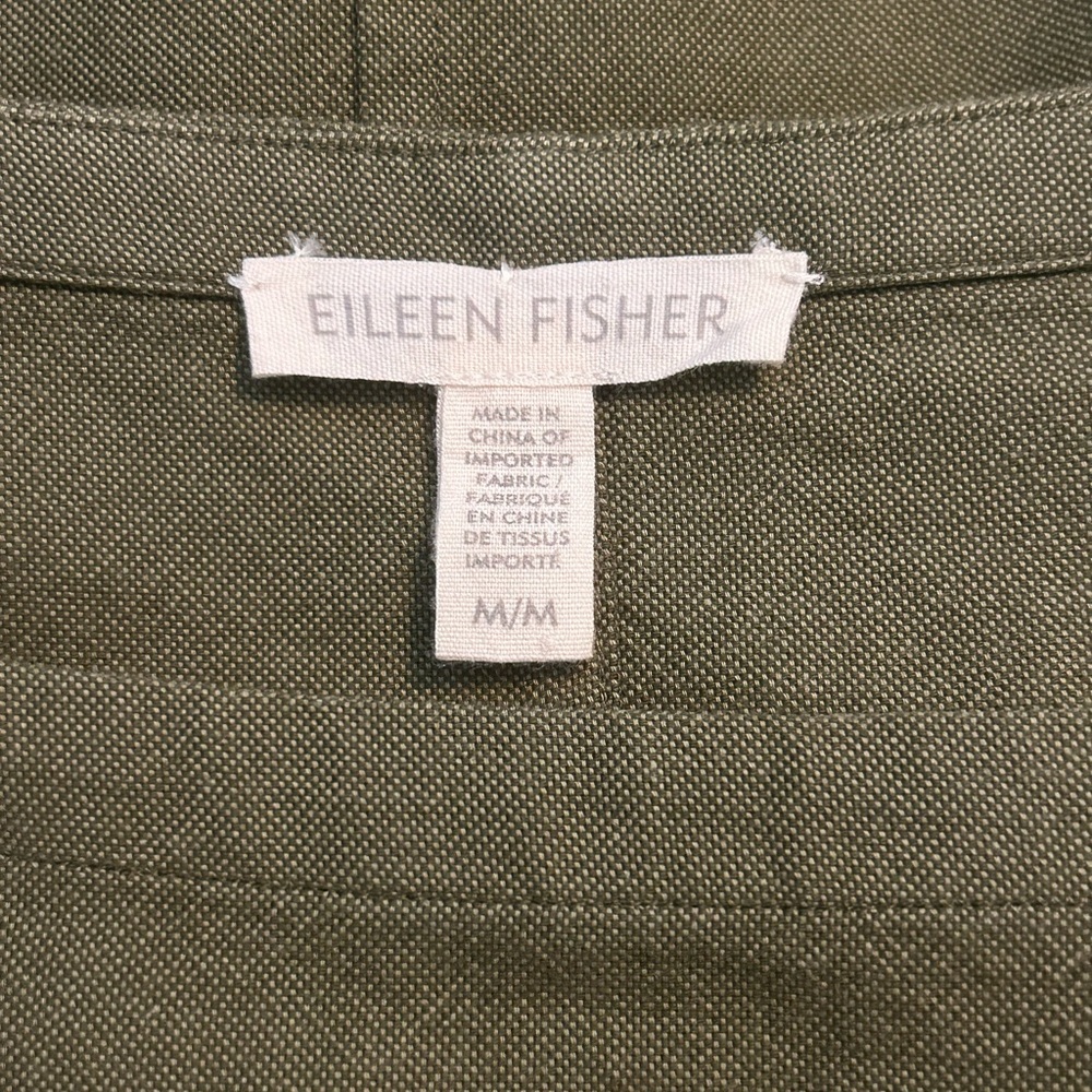 Eileen Fisher Organic Cotton Boatneck Shirt Dress - Picture 8 of 8